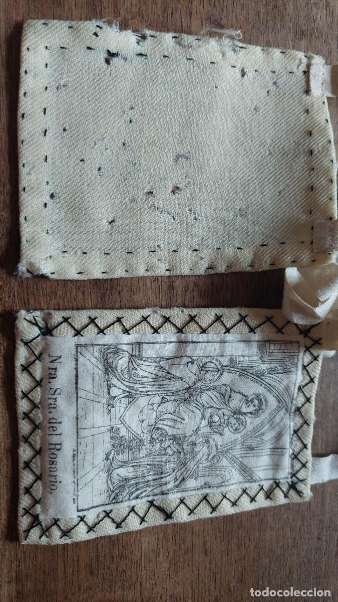 Antig&uuml;edades: Antiguo escapulario Nuestra Se&ntilde;ora del Rosario