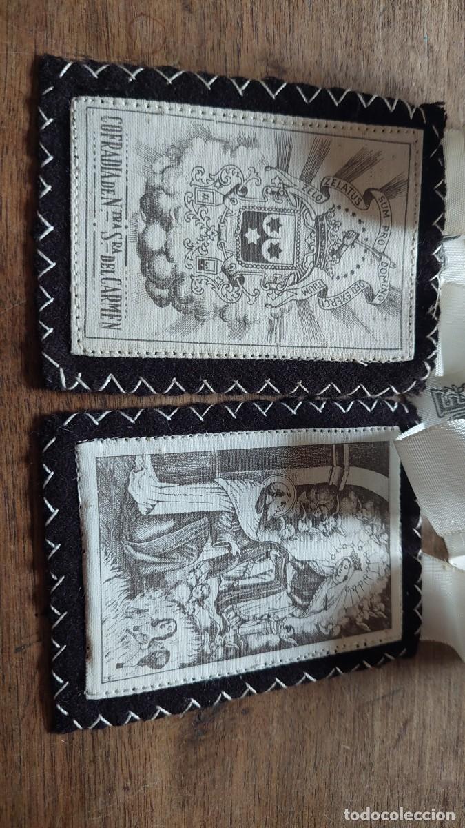 Antig&uuml;edades: Antiguo escapulario Nuestra Se&ntilde;ora del Carmen