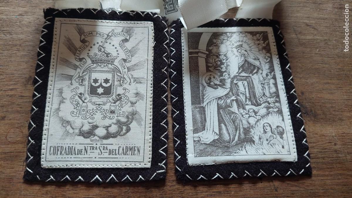 Antig&uuml;edades: Antiguo escapulario Nuestra Se&ntilde;ora del Carmen