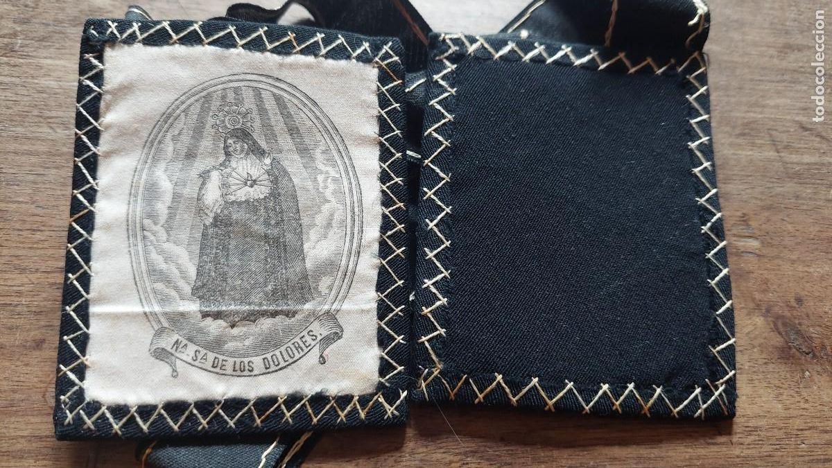 Oggetti Antichi: Antiguo escapulario Nuestra Se&ntilde;ora de los Dolores