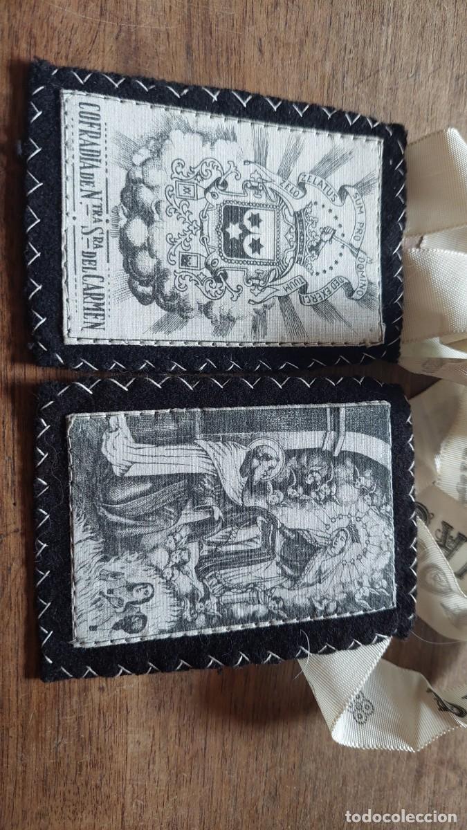 Antig&uuml;edades: Antiguo escapulario Nuestra Se&ntilde;ora del Carmen