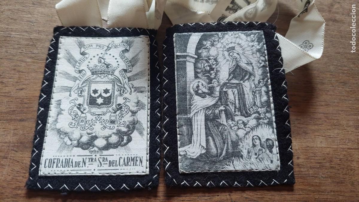 Antig&uuml;edades: Antiguo escapulario Nuestra Se&ntilde;ora del Carmen