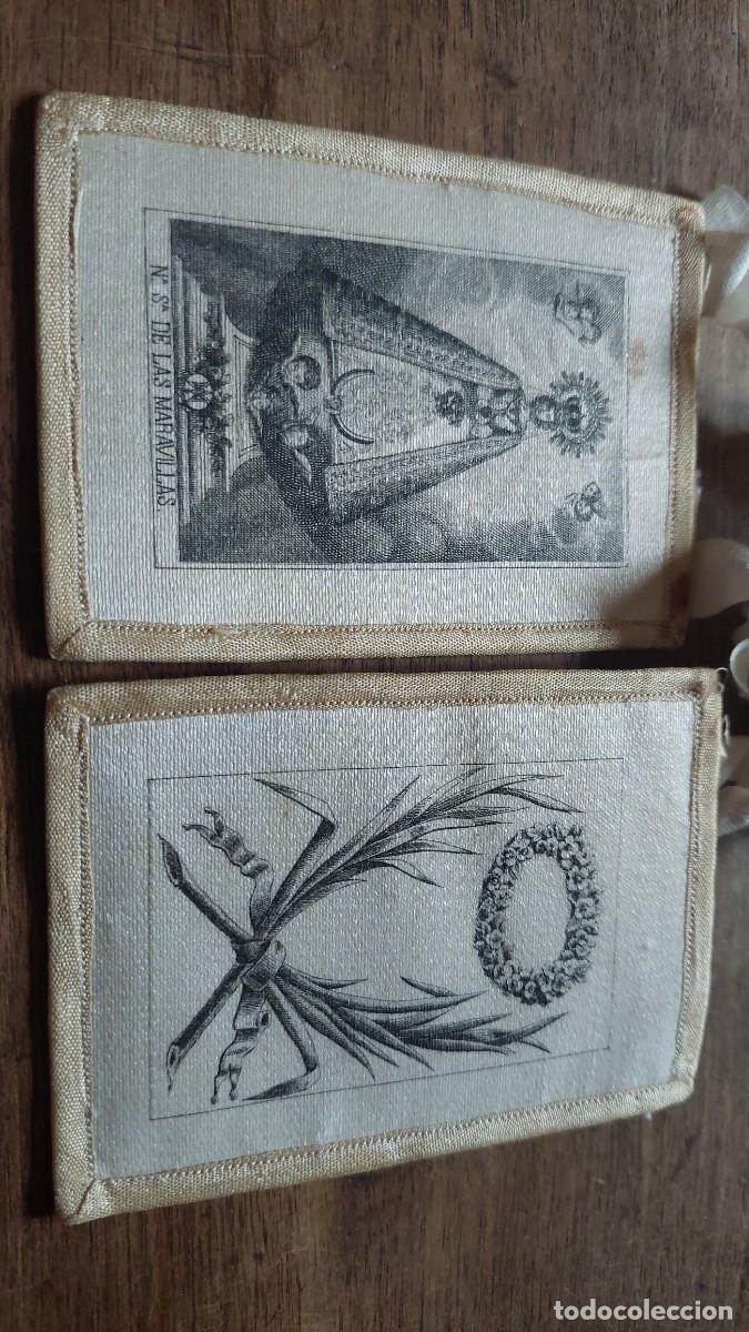 Antig&uuml;edades: Antiguo y raro escapulario Nuestra Se&ntilde;ora de las Maravillas