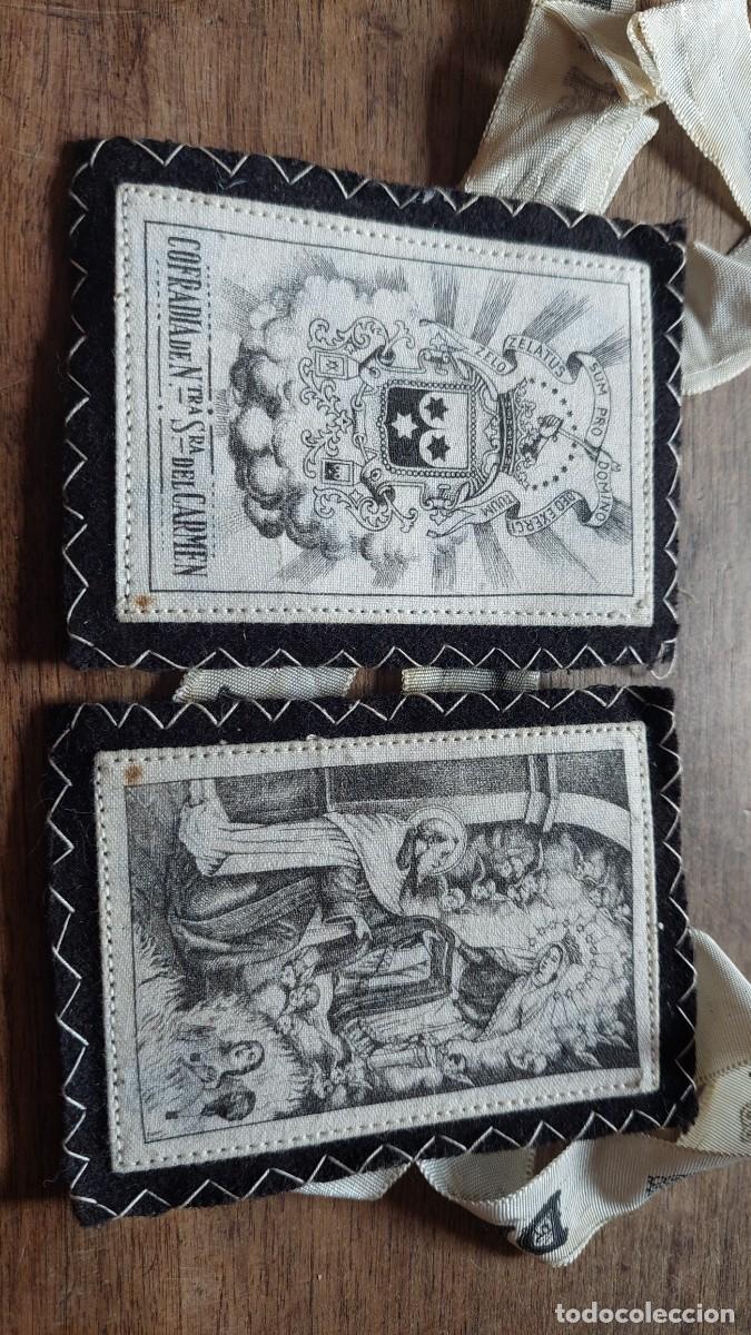 Antig&uuml;edades: Antiguo escapulario Nuestra Se&ntilde;ora del Carmen