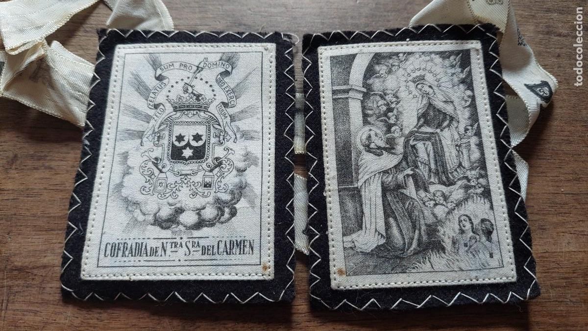 Antig&uuml;edades: Antiguo escapulario Nuestra Se&ntilde;ora del Carmen