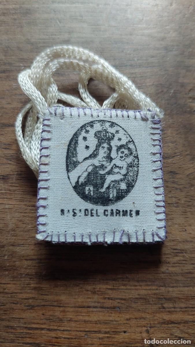 Antig&uuml;edades: Antiguo escapulario Nuestra Se&ntilde;ora del Carmen