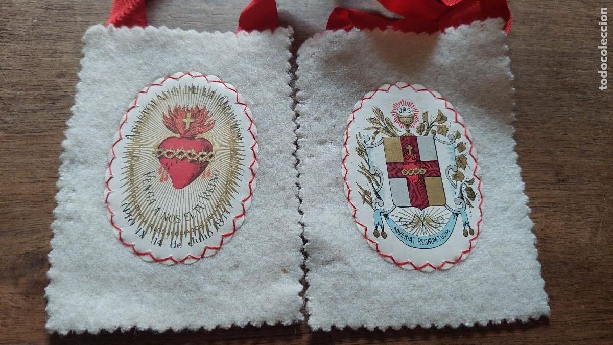 Oggetti Antichi: Antiguo escapulario Detente guerra civil