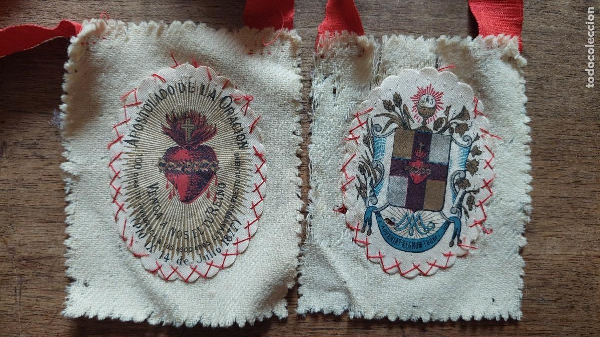 Oggetti Antichi: Antiguo escapulario Detente guerra civil