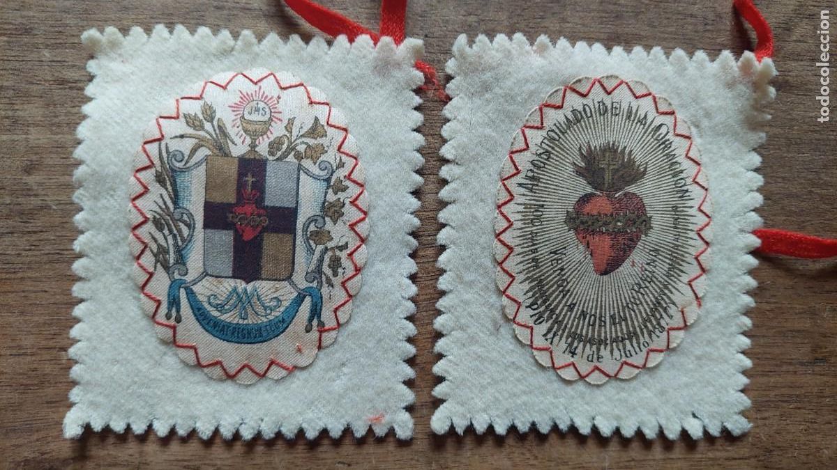 Oggetti Antichi: Antiguo escapulario Detente guerra civil