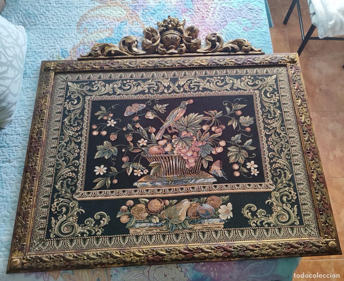 Antig&uuml;edades: Tapiz Gobelino con copete Franc&eacute;s - Foto 1