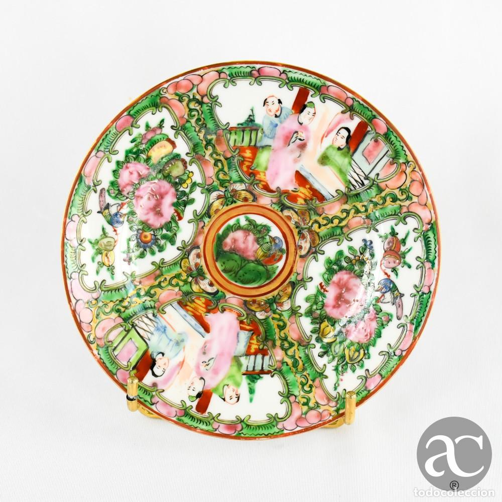 Antig&uuml;edades: Prato de doce em Porcelana da China decora&ccedil;&atilde;o Mandarim, per&iacute;odo Rep&uacute;blica