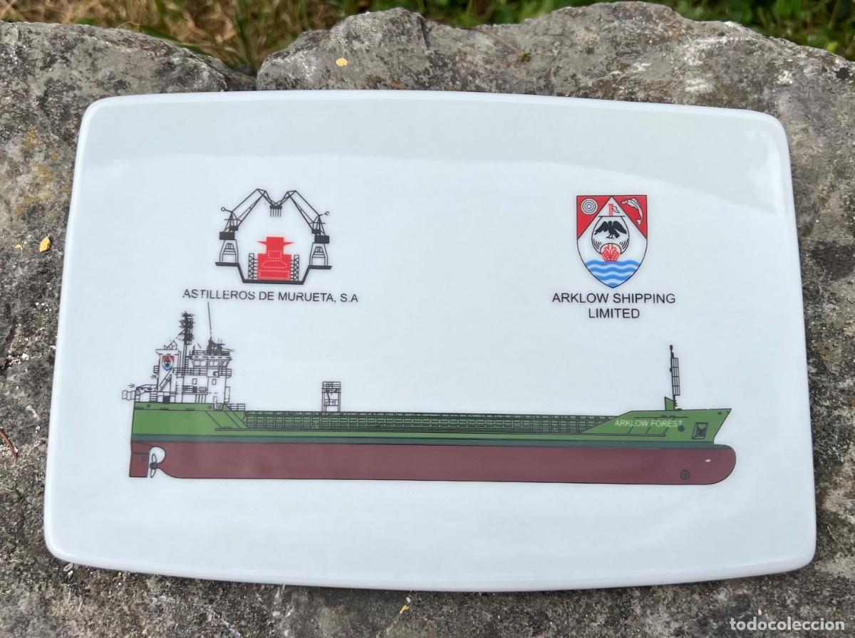 Antiquit&auml;ten: Plato bandeja de porcelana - Astilleros de Murueta, S.A. (Vizcaya) - Buque Construcci&oacute;n C-287