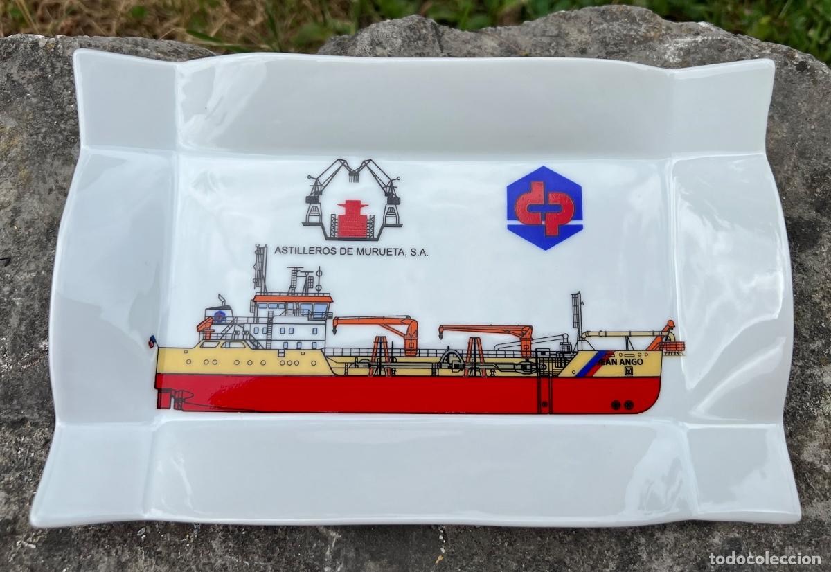 Antiquit&auml;ten: Plato bandeja de porcelana - Astilleros de Murueta, S.A. (Vizcaya) - Buque Construcci&oacute;n C-293