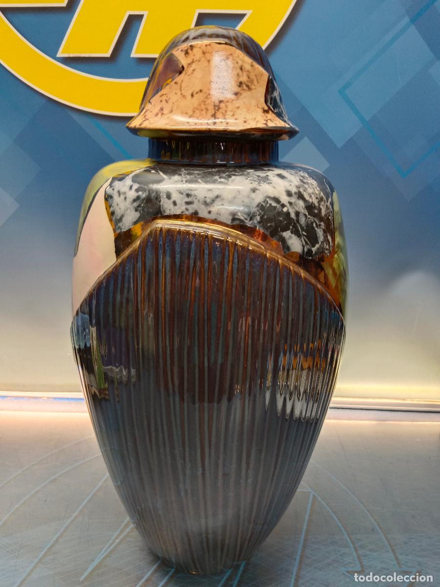 Antig&uuml;edades: Jarr&oacute;n Bellini, cer&aacute;mica italiana, cer&aacute;mica esmaltada, 54 cm