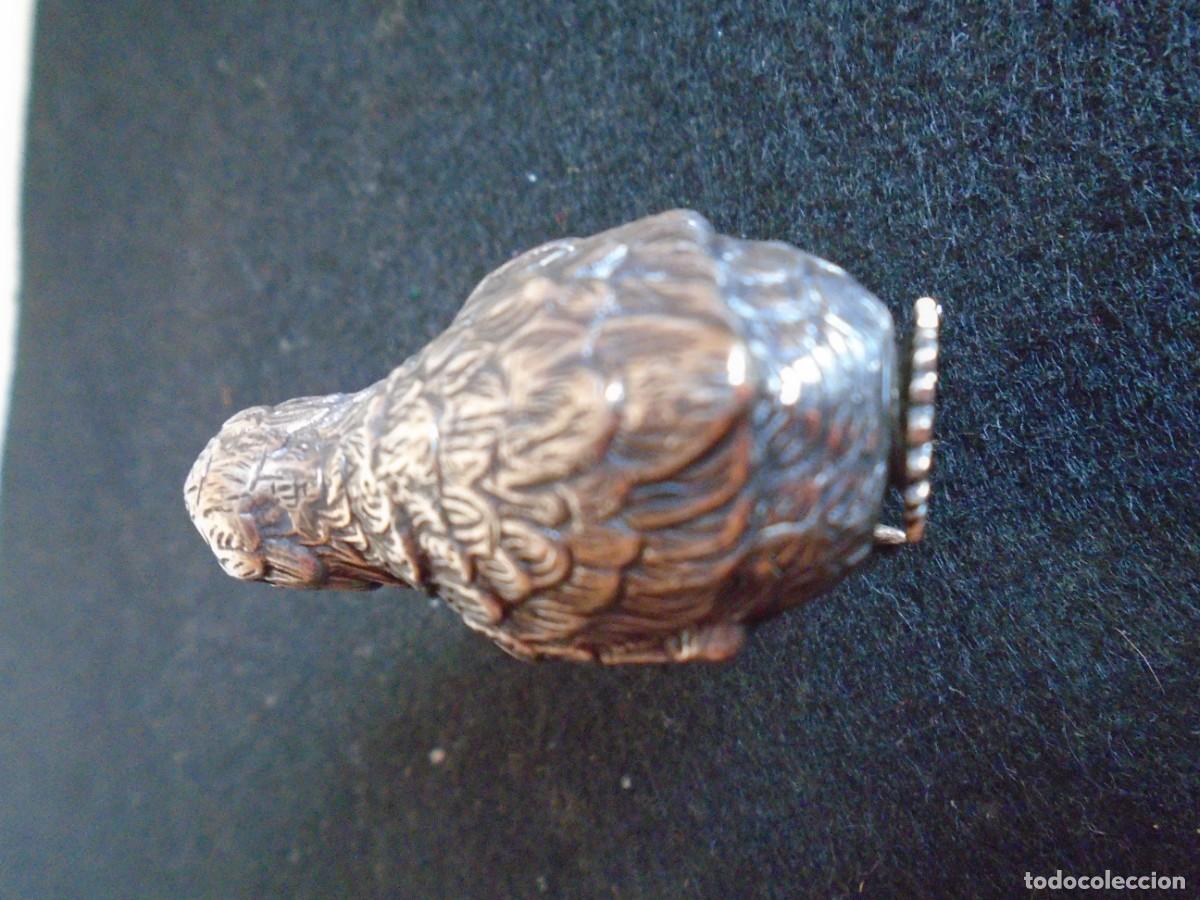 Antig&uuml;edades: (PIT-260700)POLLITO SALERO DE PLATA - Foto 4