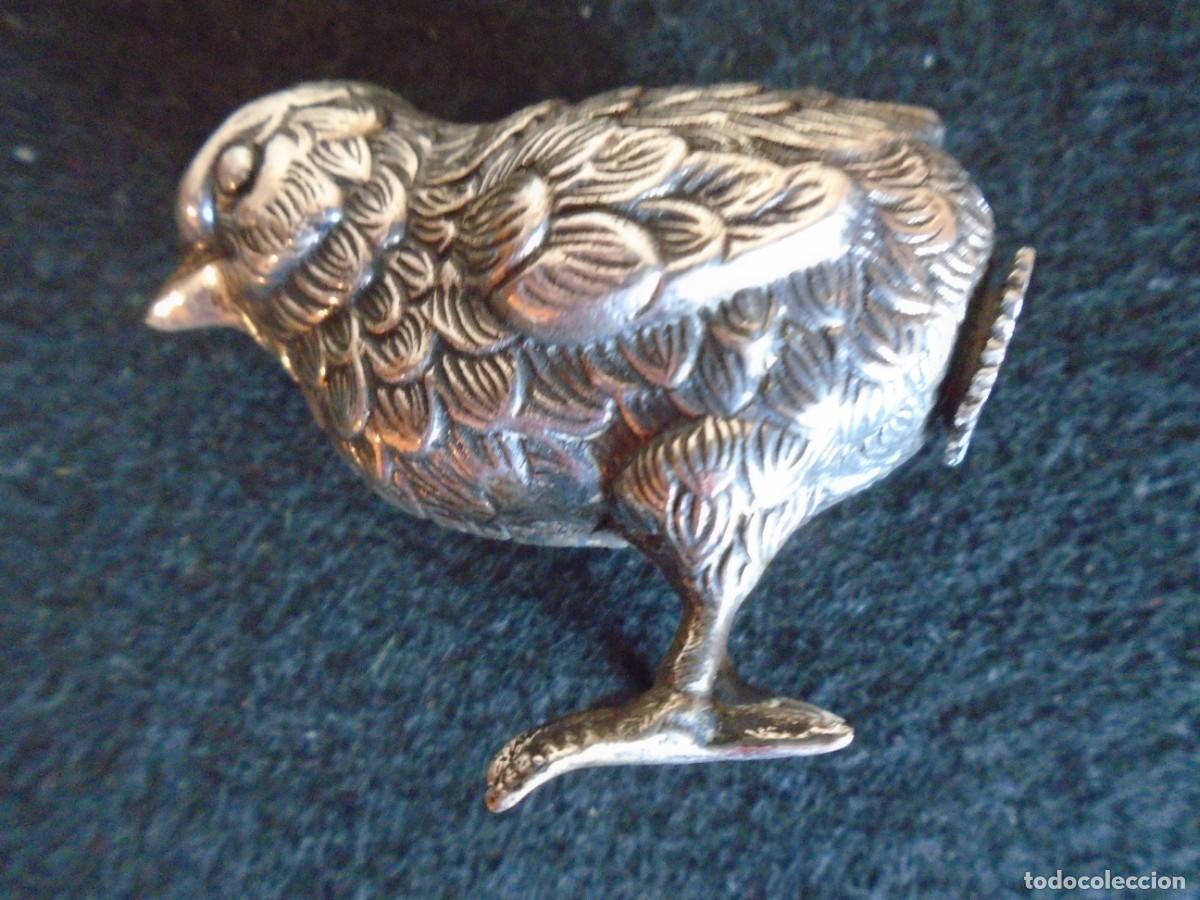 Antig&uuml;edades: (PIT-260700)POLLITO SALERO DE PLATA - Foto 5