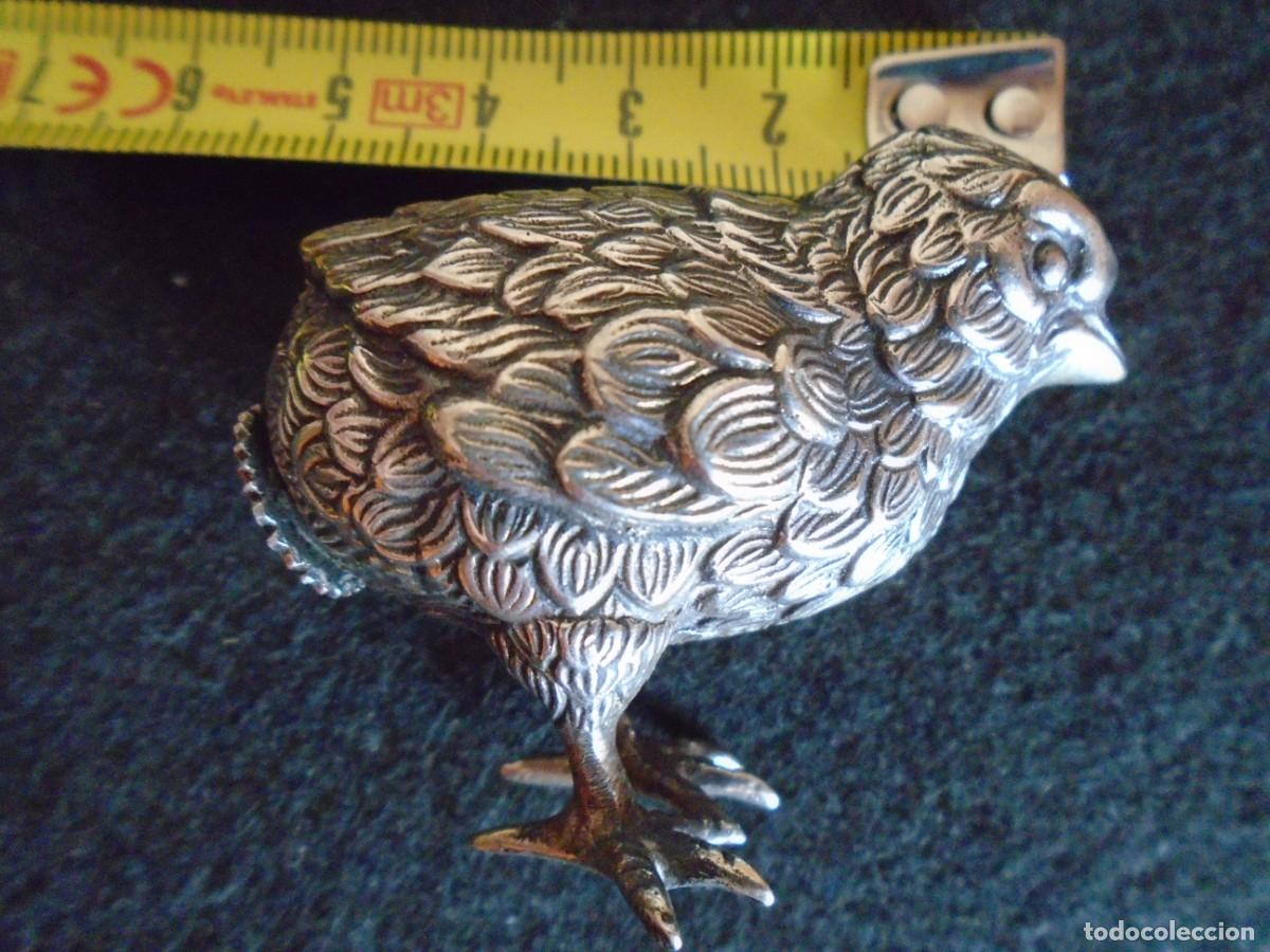 Antig&uuml;edades: (PIT-260700)POLLITO SALERO DE PLATA - Foto 6