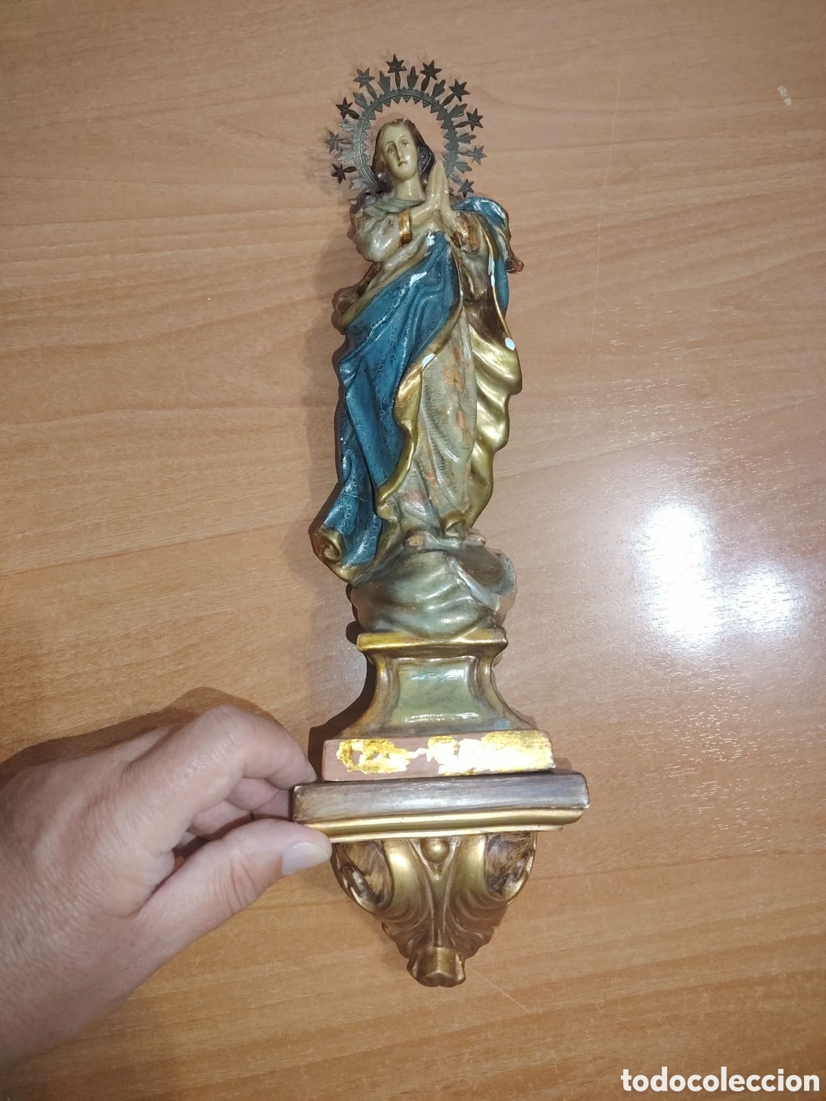 Antig&uuml;edades: Virgen inmaculada concepci&oacute;n con peana