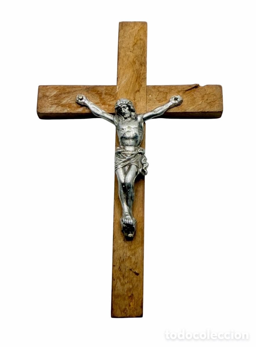 Antig&uuml;edades: Antiguo Crucifijo de Madera - Foto 1