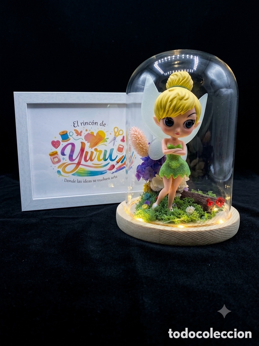Antig&uuml;edades: C&uacute;pula decorativa Campanilla Disney hecho a mano