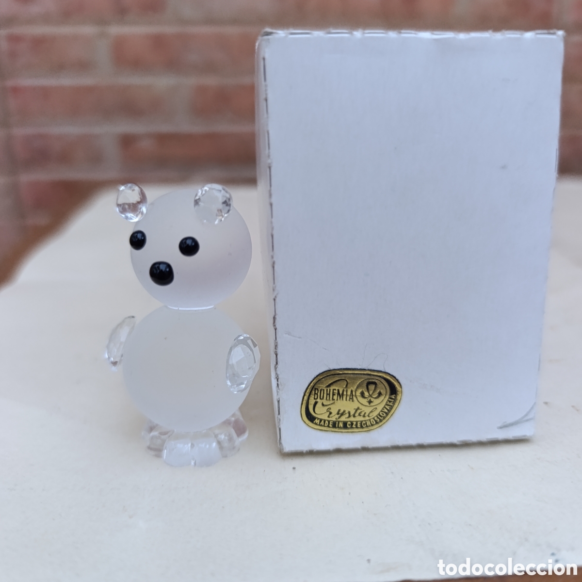 Antig&uuml;edades: Figura aut&eacute;ntica de cristal de Bohemia, fabricada en la antigua Checoslovaquia.