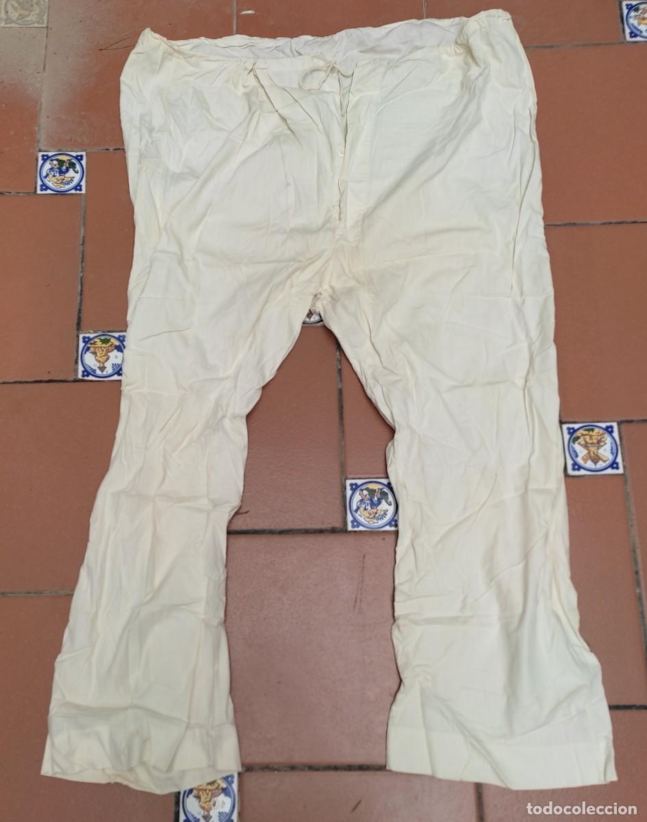 Antiques: antiguo pantalon de tela blanco
