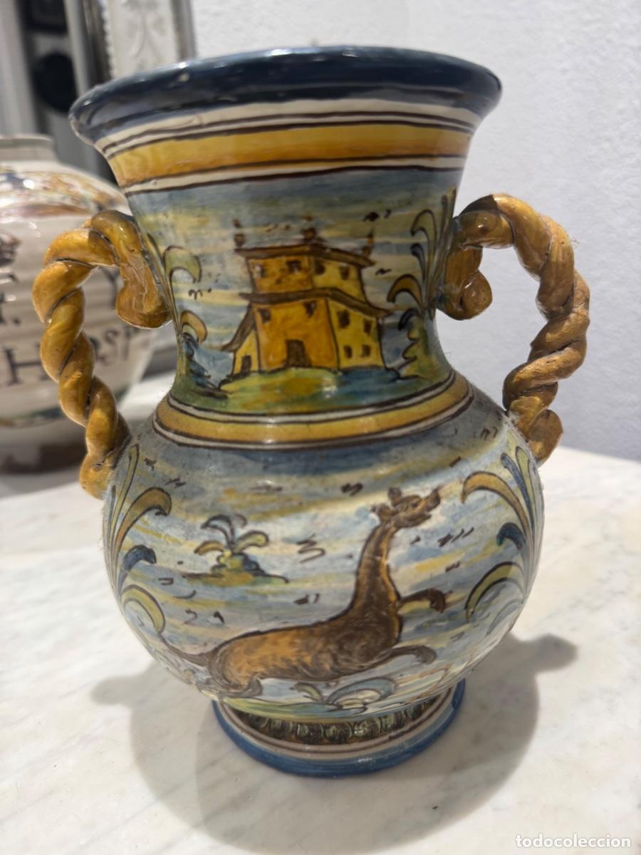 Antig&uuml;edades: Precioso jarr&oacute;n Talavera sXIX