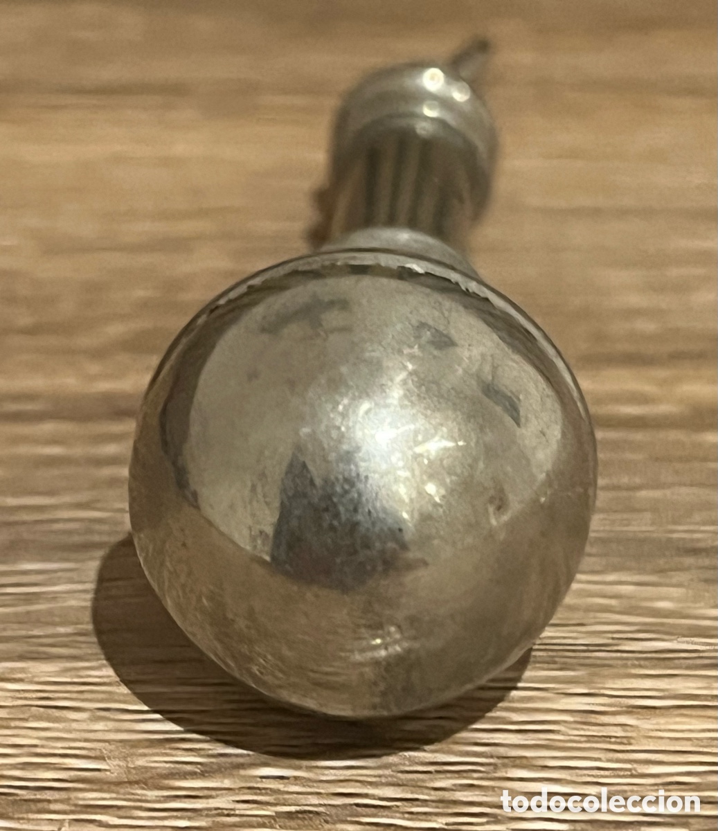 Antig&uuml;edades: ANTIGUO HISOPO O ASPERSORIO EN BRONCE PLATEADO - SIGLO XIX