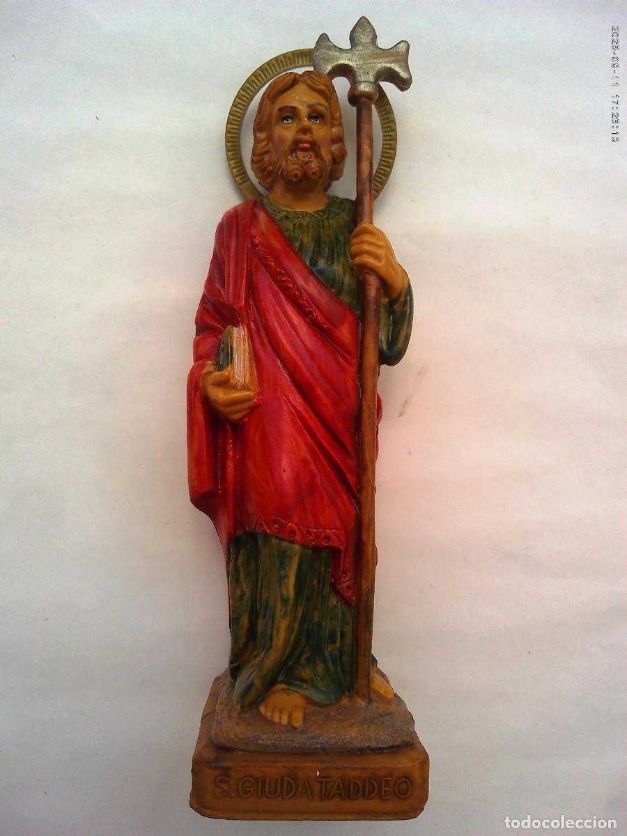 Antig&uuml;edades: FIGURA DE SAN JUDAS TADEO . S. GIUDA TADDEO , MADE IN ITALY ( MATERIAL PLASTICO )