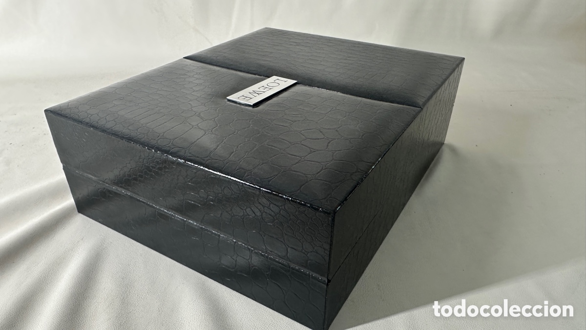 Antiguidades: CAJA DE PIEL LOEWE. BUEN ESTADO