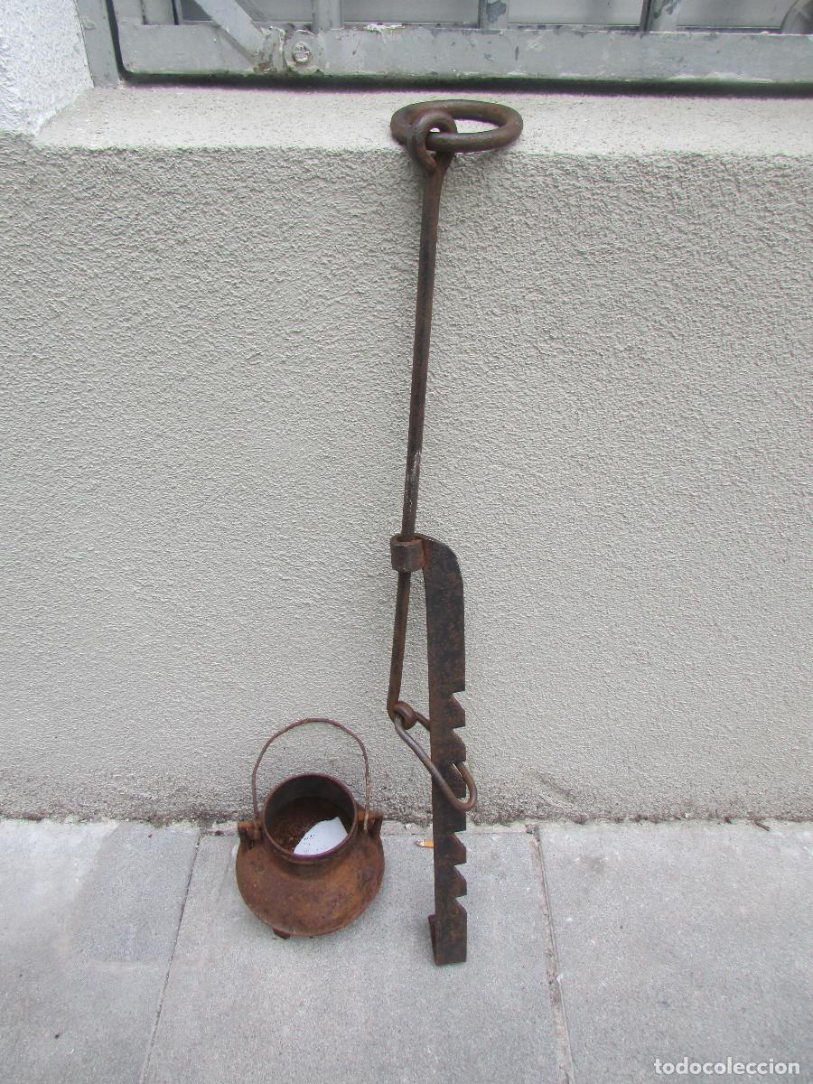 Antig&uuml;edades: CADENA, LLAR O GRAMALLEIRA ANTIGUA PARA COLGAR EL POTE OLLA EN LAS ANTIGUAS COCINAS