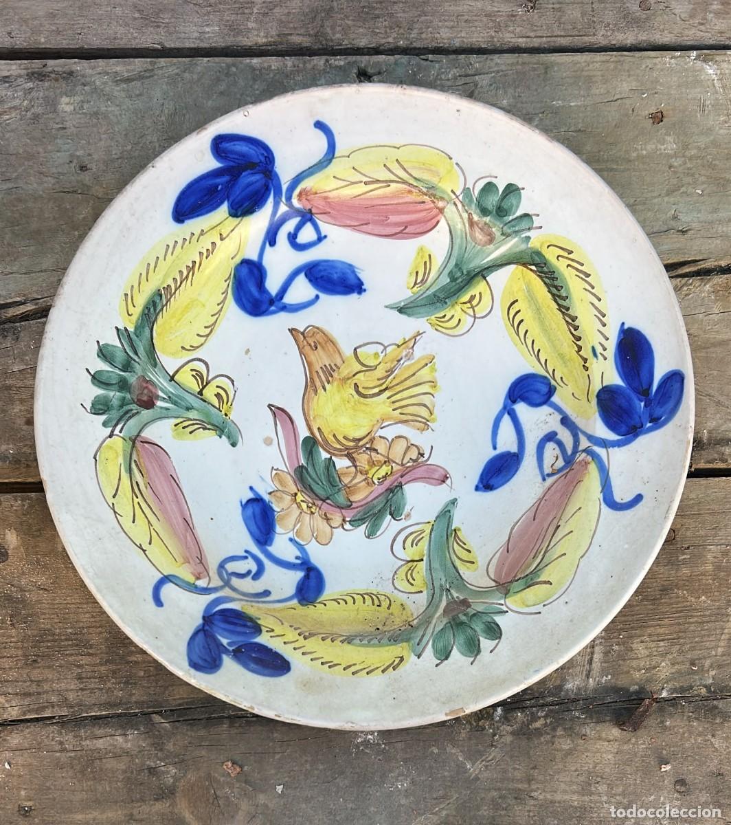 Antig&uuml;edades: PLATO ANTIGUO DE MANISES DEL PAJARITO32 CMS DI&Aacute;METRO