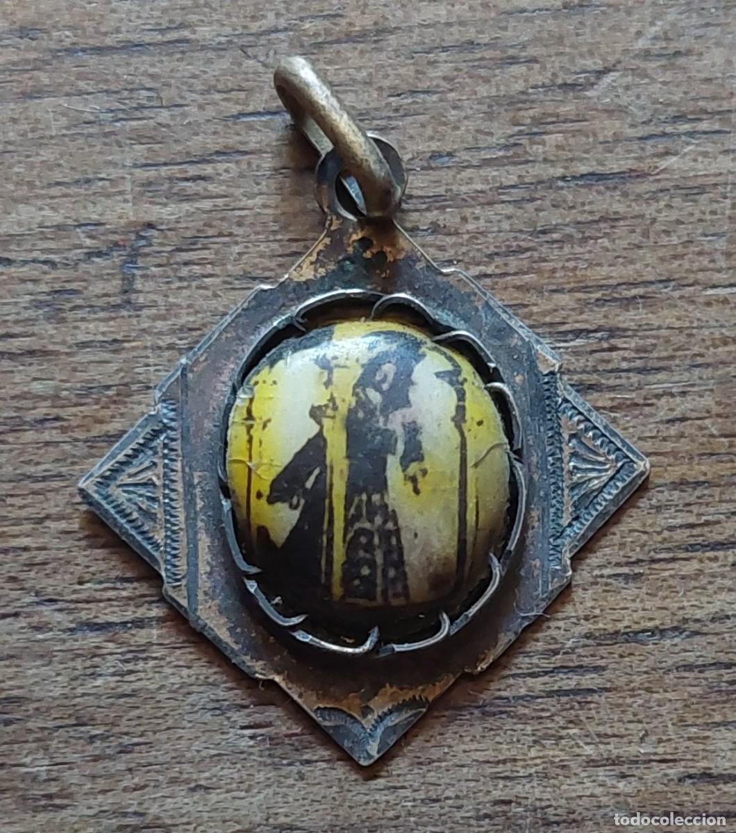 Antig&uuml;edades: Antigua medalla en plata fotografia de cristo