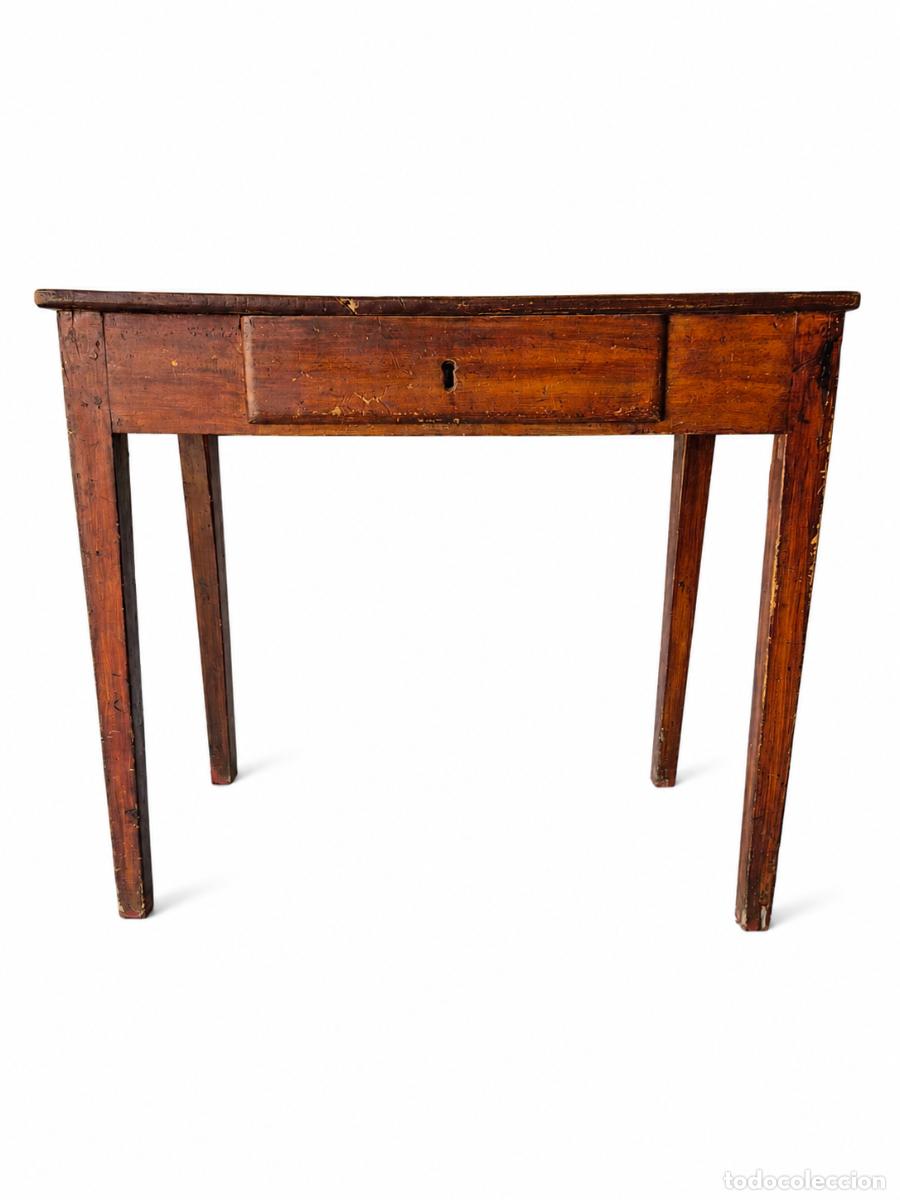 Antiquit&eacute;s: Mesa Auxiliar, Escritorio - Mesa de Despacho R&uacute;stica - Madera Policromada