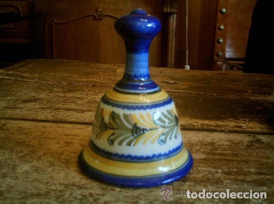 Antig&uuml;edades: ANTIGUA CAMPANA DE CER&Aacute;MICA ESMALTADA