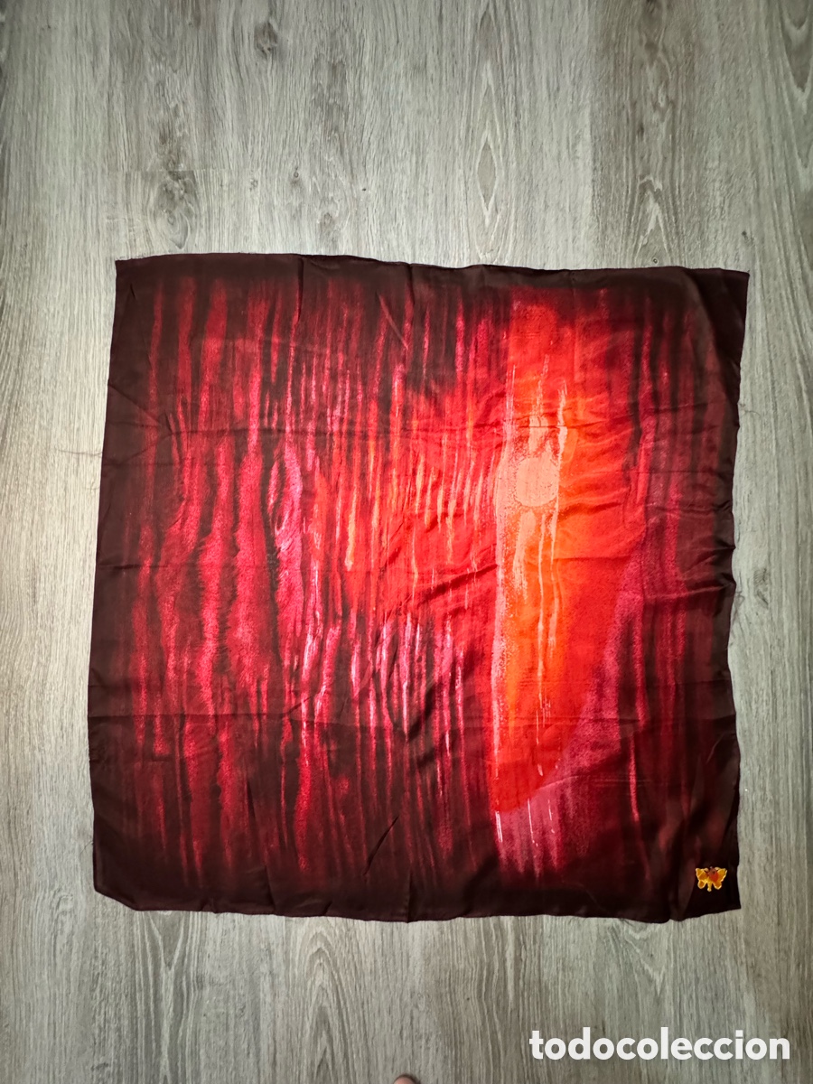 Antig&uuml;edades: ANTIGUO PA&Ntilde;UELO DE SEDA VINTAGE DI&Aacute;METRO 76cm x 76cm