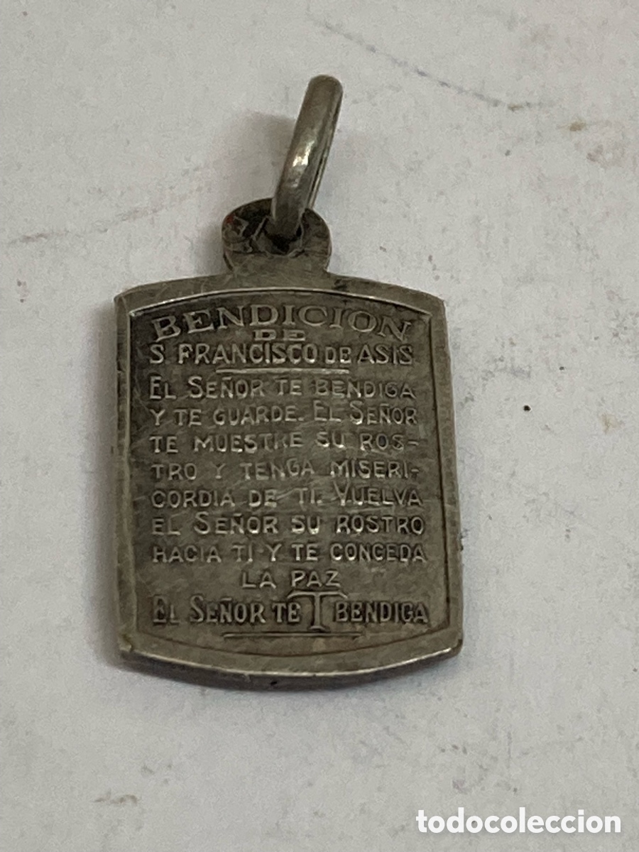 Antig&uuml;edades: Medalla de plata religiosa C628 - Foto 2