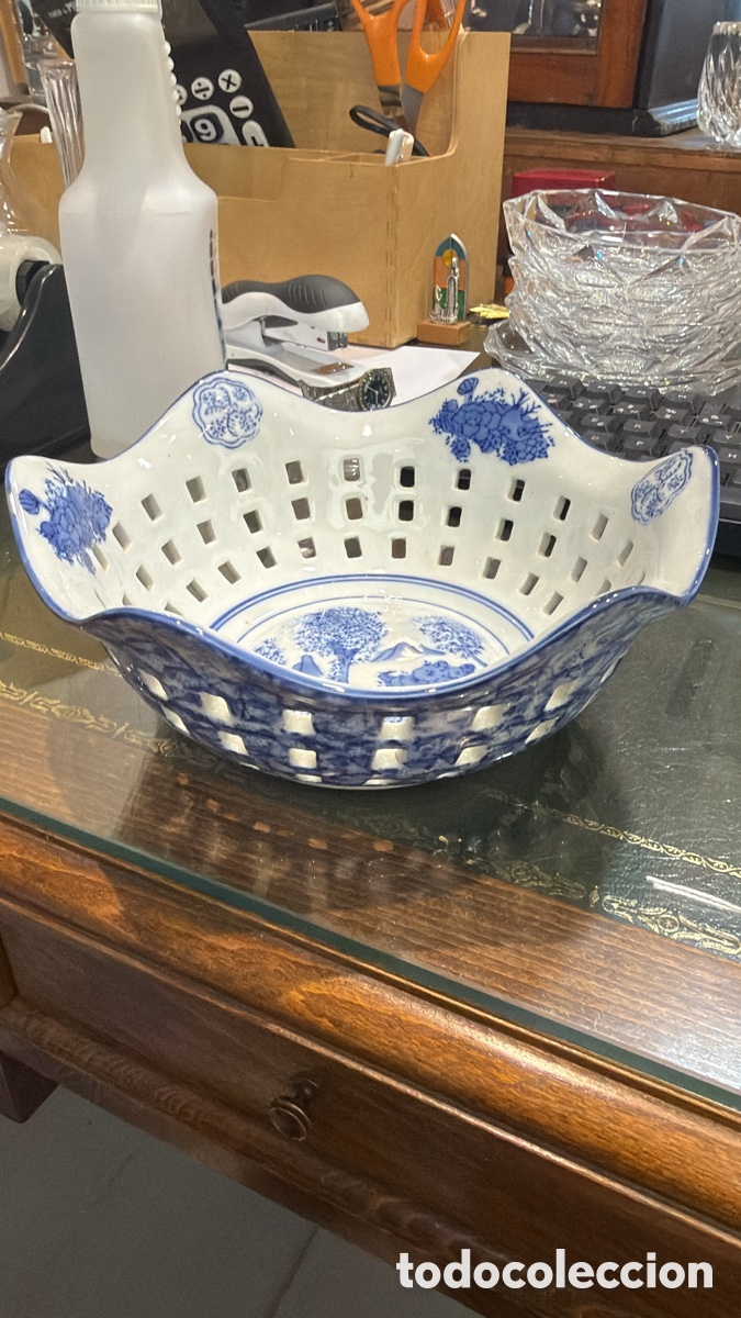Antig&uuml;edades: CESTITO FRUTAS ORIENTAL - Foto 1