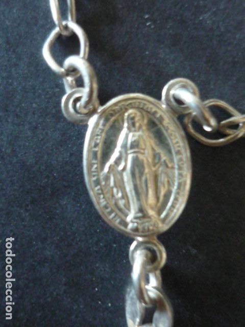 Antig&uuml;edades: ROSARIO EN PLATA 50 CM - Foto 2