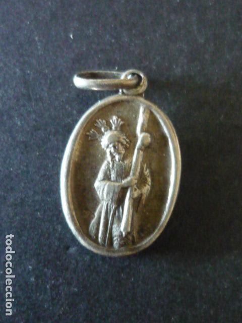 Antig&uuml;edades: MEDALLA EN PLATA JESUS DEL GRAN PODER Y VIRGEN MACARENA 2 X 1 CM - Foto 2