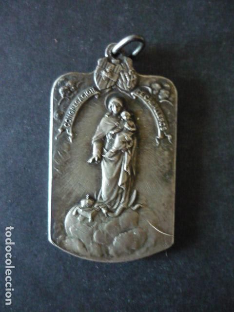 Antiquit&auml;ten: INMACULADA CONCEPCION Y SAN IGNACIO CONGRECION DE CABALLEROS ANTIGUA MEDALLA 3 X 5 CM