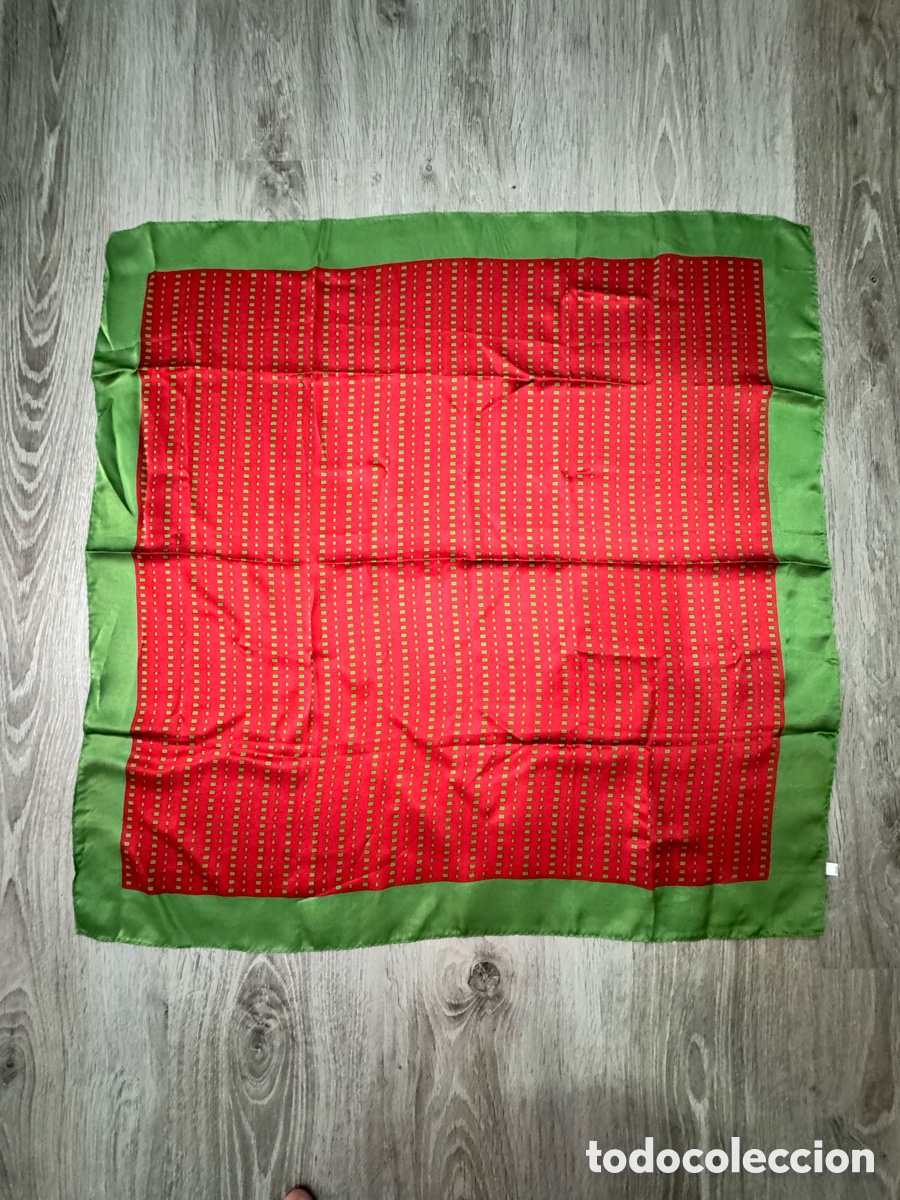 Antiquit&eacute;s: ANTIGUO PA&Ntilde;UELO DE SEDA VINTAGE DI&Aacute;METRO 68cm x 68cm