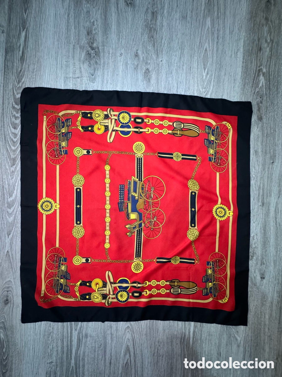 Oggetti Antichi: ANTIGUO PA&Ntilde;UELO DE SEDA VINTAGE DI&Aacute;METRO 76cm x 76cm