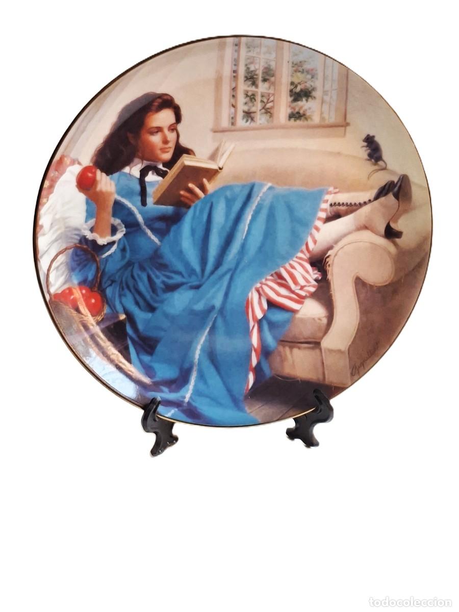 Antiguidades: PLATO COLECCIONABLE &rdquo;MUJERCITAS: JO&rdquo; DE DANBURY MINT, ARTE DE ELAINE GIGNILLIAT DIAMETRO 21 CM