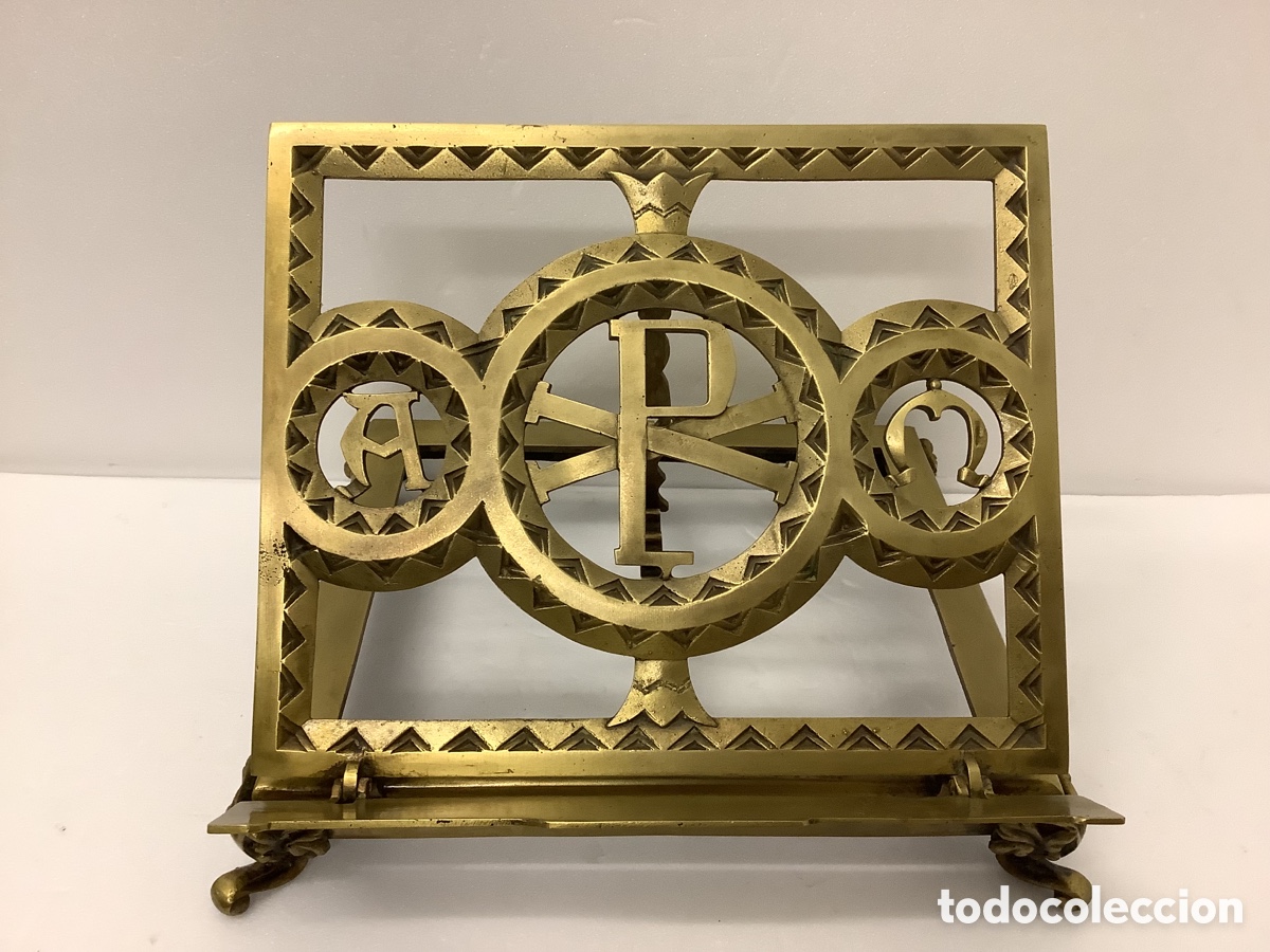 Antig&uuml;edades: ANTIGUO ATRIL DE IGLESIA PRINCIPIOS SIGLO XX EN BRONCE