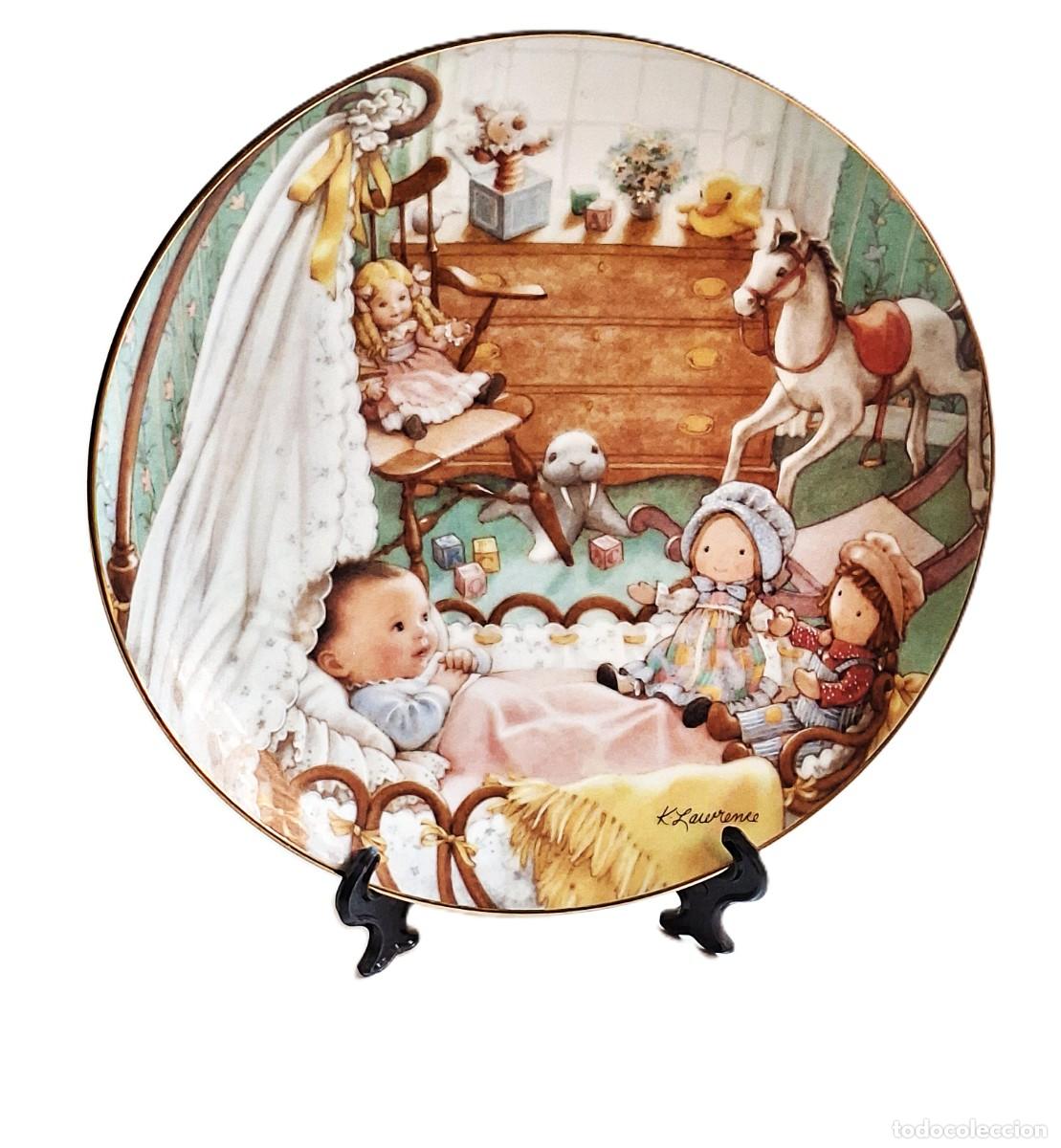 Oggetti Antichi: PLATO DE PORCELANA DANBURY MINT &rdquo;FIRST FRIENDS&rdquo; POR KATHY LAWRENCE DIAMETRO 21 CM.