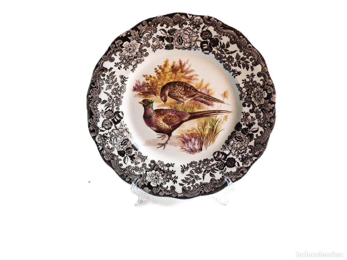 Antig&uuml;edades: PLATO HONDO VINTAGE PALISSY &rdquo;GAME SERIES&rdquo; 22.5 CM. FAISANES. ROYAL WORCESTER