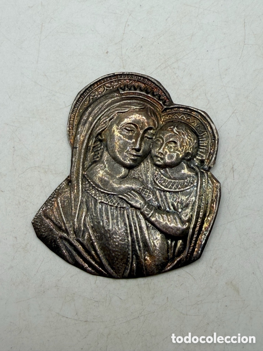 Antiques: Antiguo Relieve de Plata de la Virgen