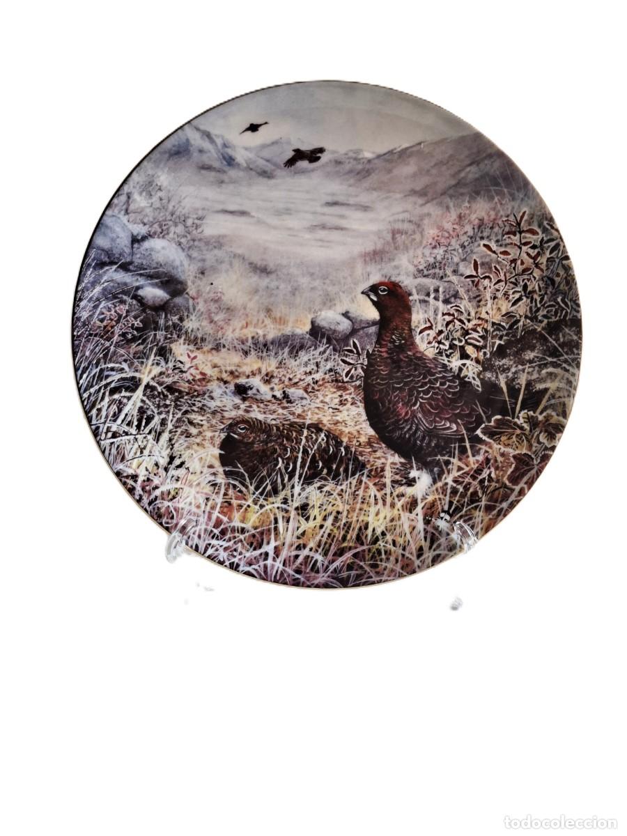Antig&uuml;edades: PLATO DECORATIVO WEDGWOOD - COLECCION &rdquo;FROSTY HIGLAND DAWN&rdquo; SERIE GAME BIRDS OF BRITAIN 1995, 20 CM.