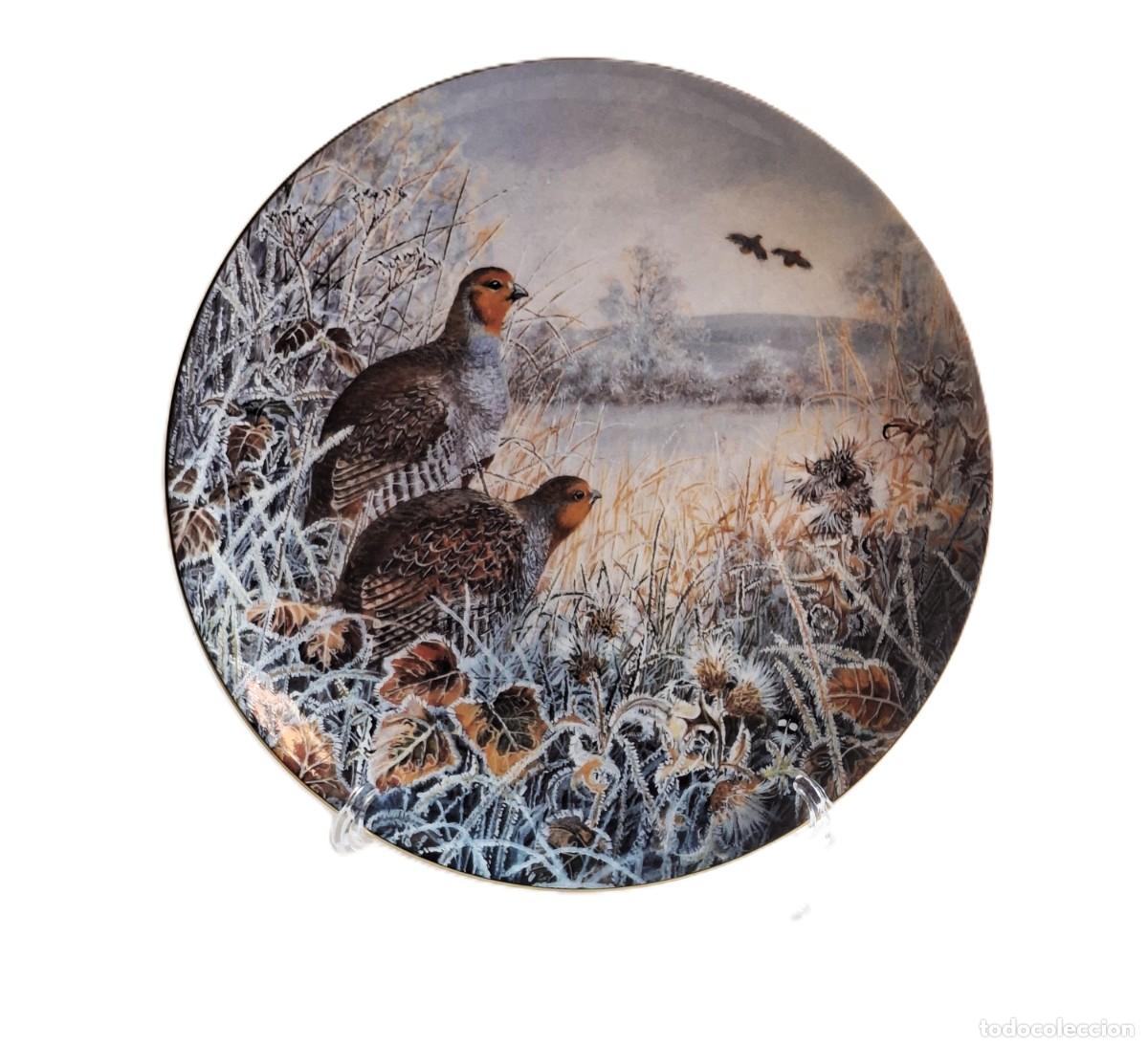 Antig&uuml;edades: PLATO DE COLECCION WEDGWOOD &rdquo;A WINTER&acute;S FLIGHT&rdquo; POR BASIL EDE -PORCELANA INGLESA 20 CM DIAMETRO
